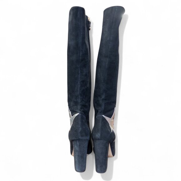 Charlotte Olympia ‘Barbara Star’ Suede Knee High Boots — Size 39 / 8.5 - Picture 9 of 14